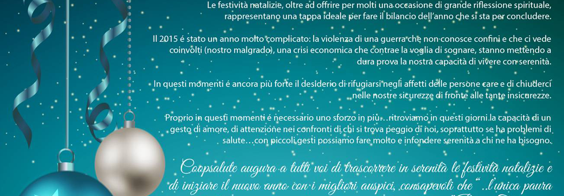 Buon Natale Da Coopsalute